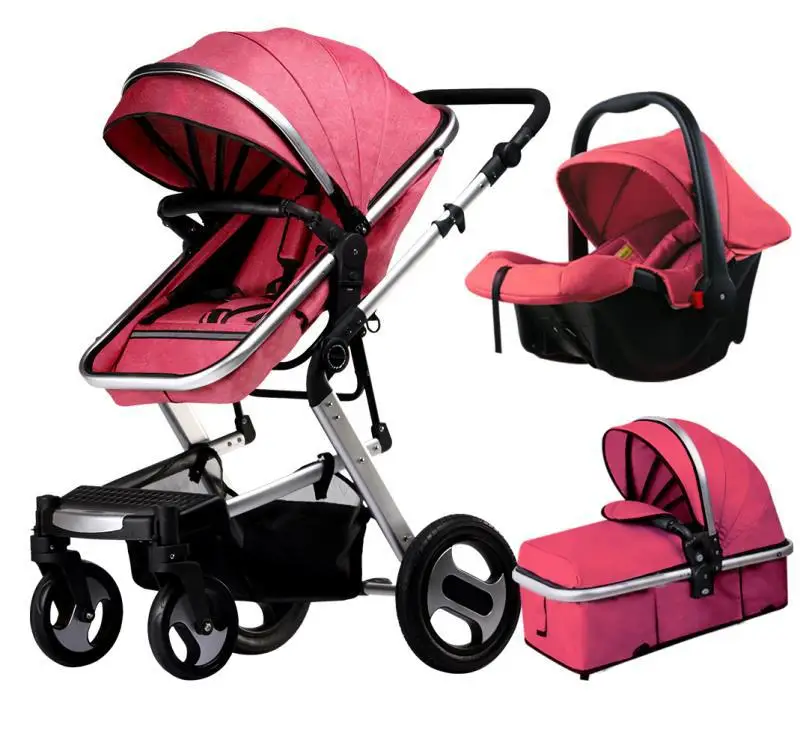 Customized baby stroller green pink grey easy open portable  safe stroller
