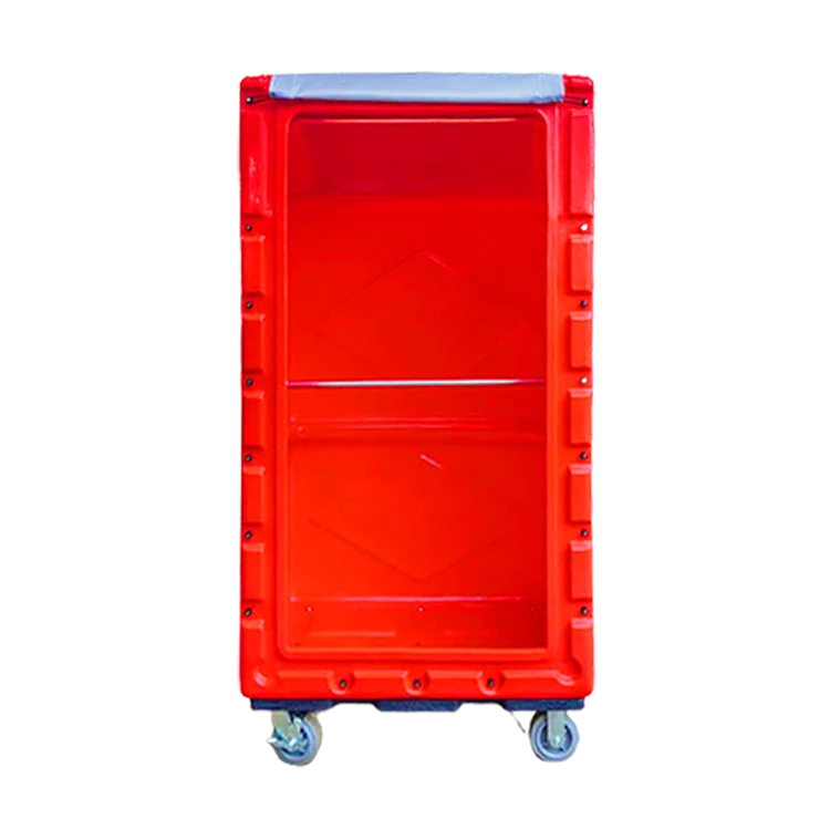 1100L Durable HDPE Plastic Large Capacity Laundry Trolley Laundrycart With PVC Canvas