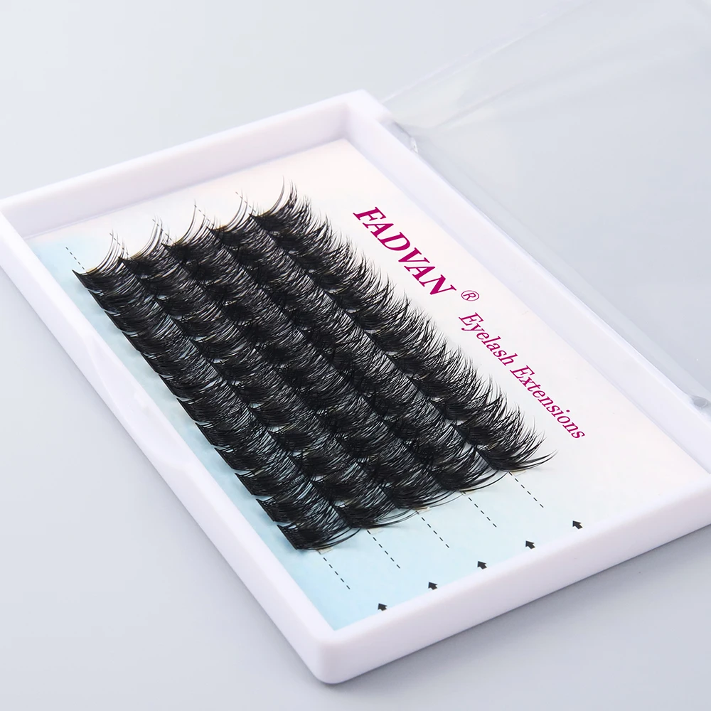 Hot Sales Russian Volume Cluster Lashes Handmade Natural Segmented Eyelash Self Grafting Diy Eyelash Extension