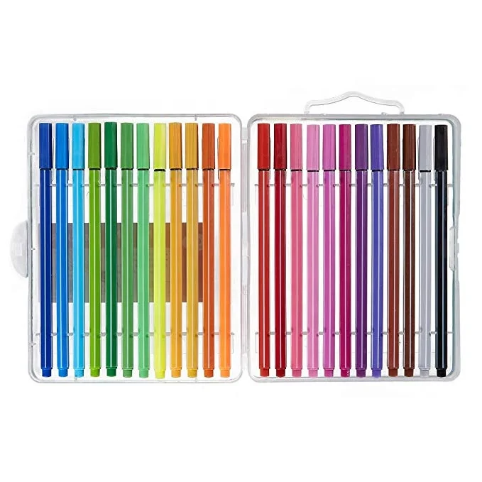 24 Fineliner Color Pen 0.4mm, Smoothly Colored Sketch Drawing Pens