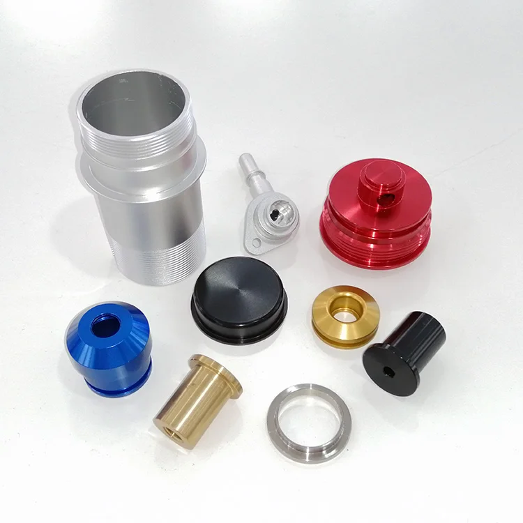 cnc turning machined aluminum anodized mechanical parts