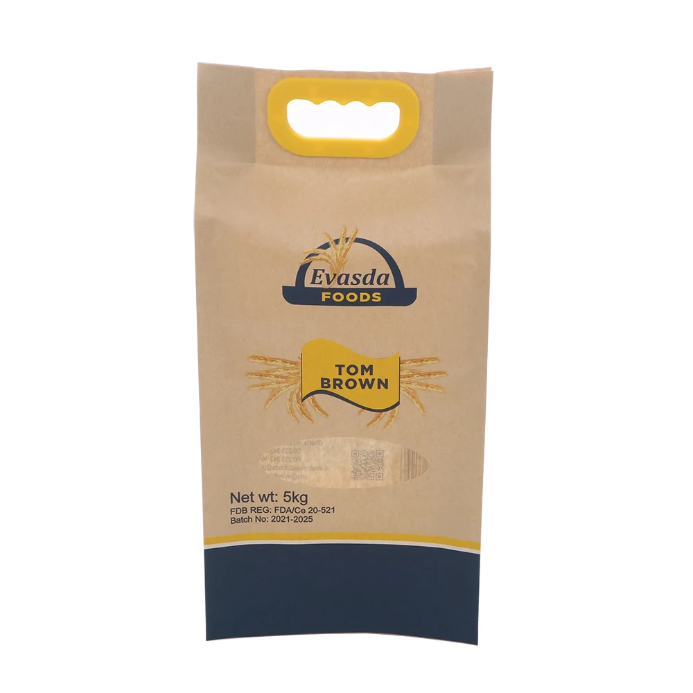 Wholesale White Empty Baking Maize Wheat Flour Packaging Kraft Paper Bag 1kg For Flour Packaging