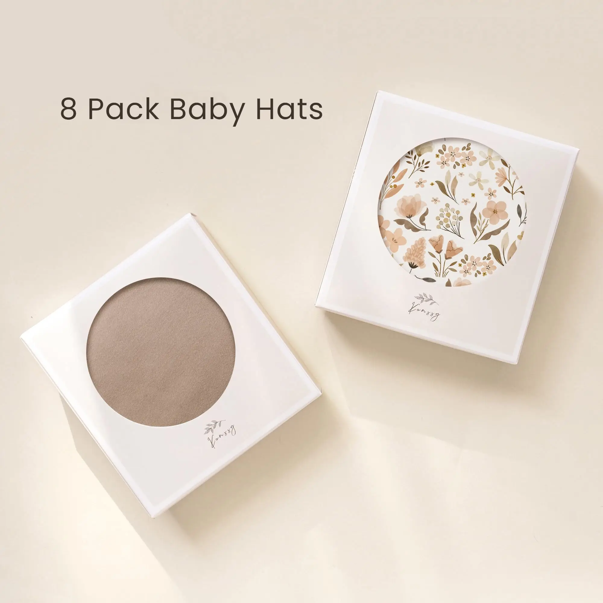 100% Cotton Newborn Baby Hat Infant Beanie Top Knot Stretchy Hats for Boys and Girls