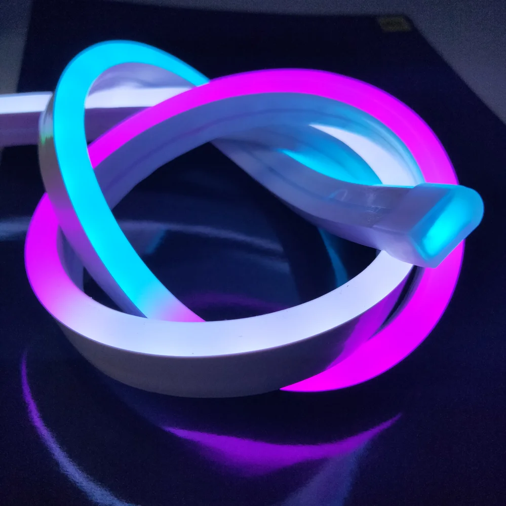 Модифицируемая Гибкая неоновая Светодиодная лента RGB водонепроницаемая 12 В постоянного тока IP67 силиконовая