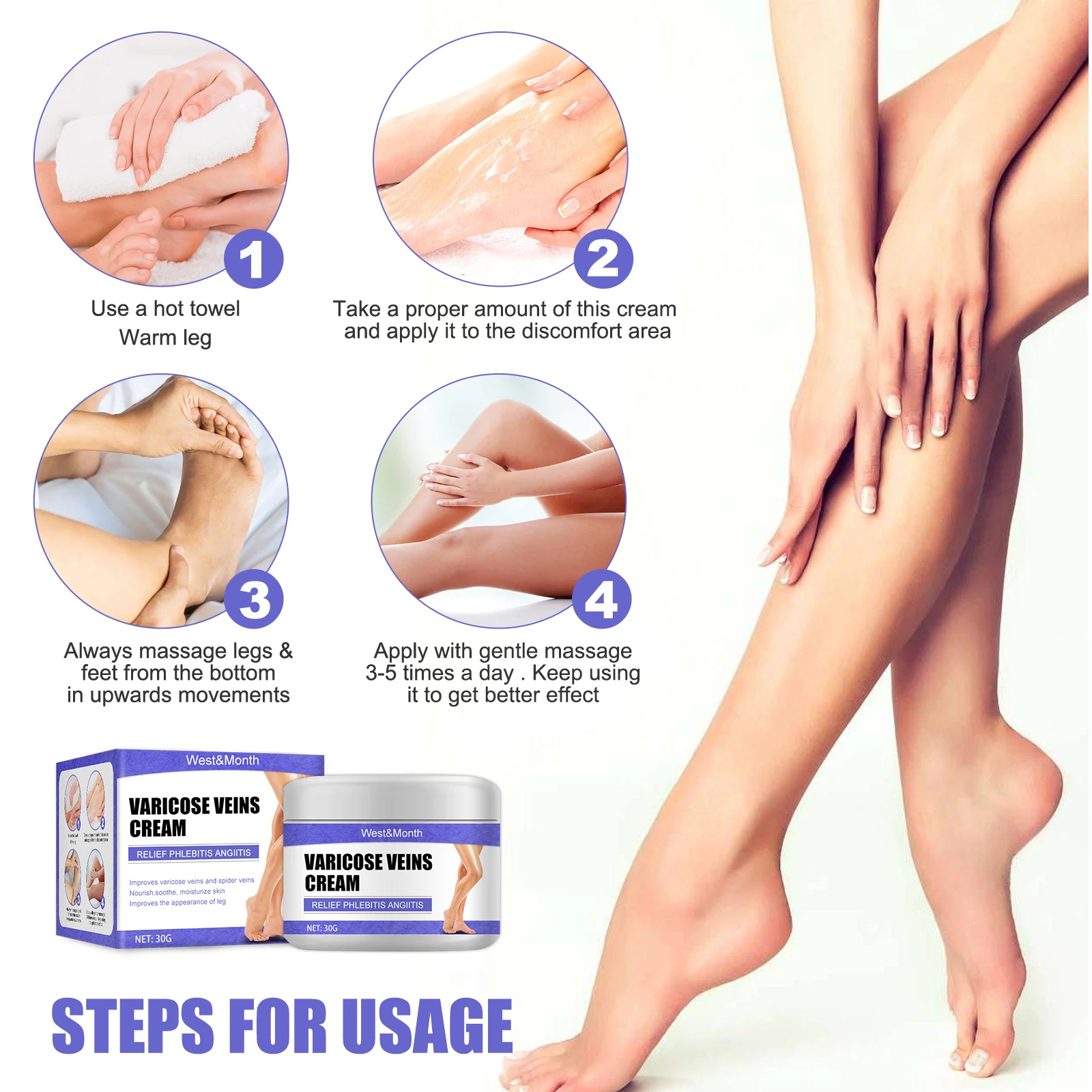 Hot selling product Relieves Phlebitis Vasculitis Improves Blood Circulation Varicose Veins Cream