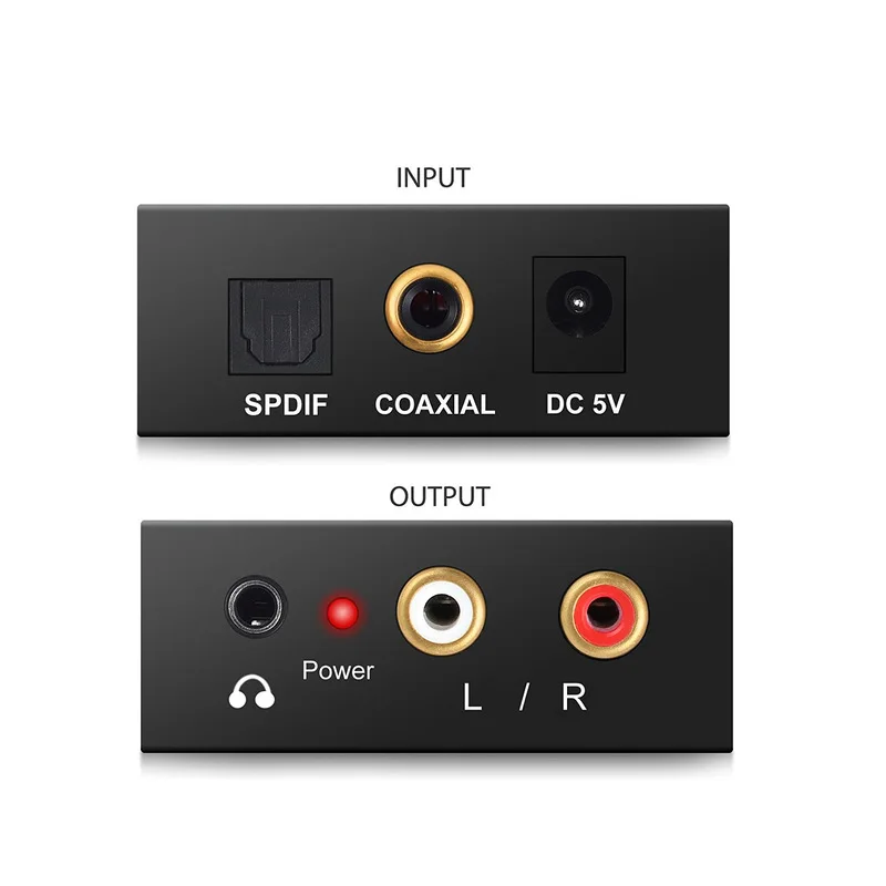 Цифро-аналоговый аудио преобразователь DAC SPDIF Оптический в L/R RCA Toslink оптический 3 5 мм разъем адаптера