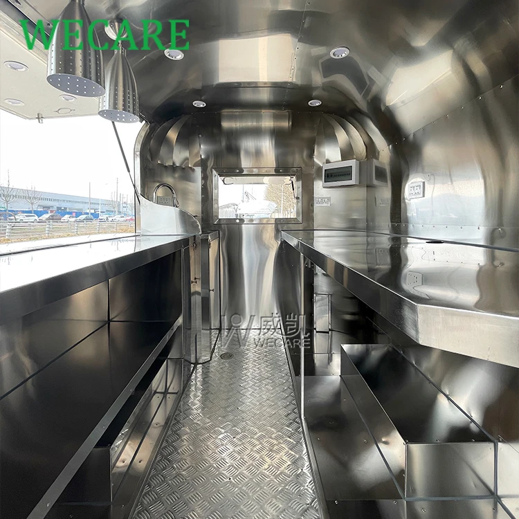 Wecare food carts and food catering trailer coffee truck mobile food trailer with full kitchen