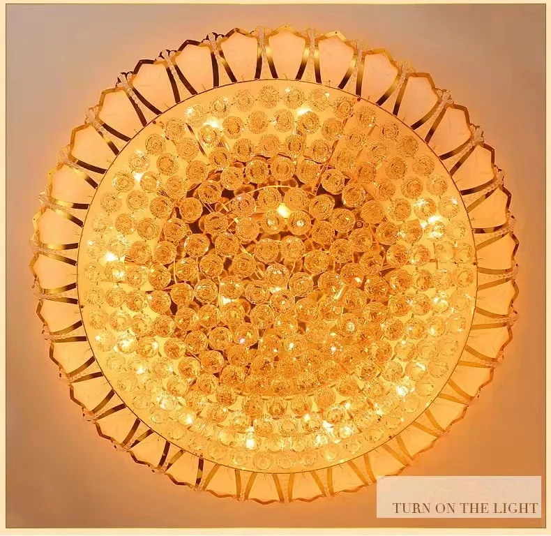 Wholesale modern classic round big living room hotel luxury crystal ceiling light pendant light & chandelier