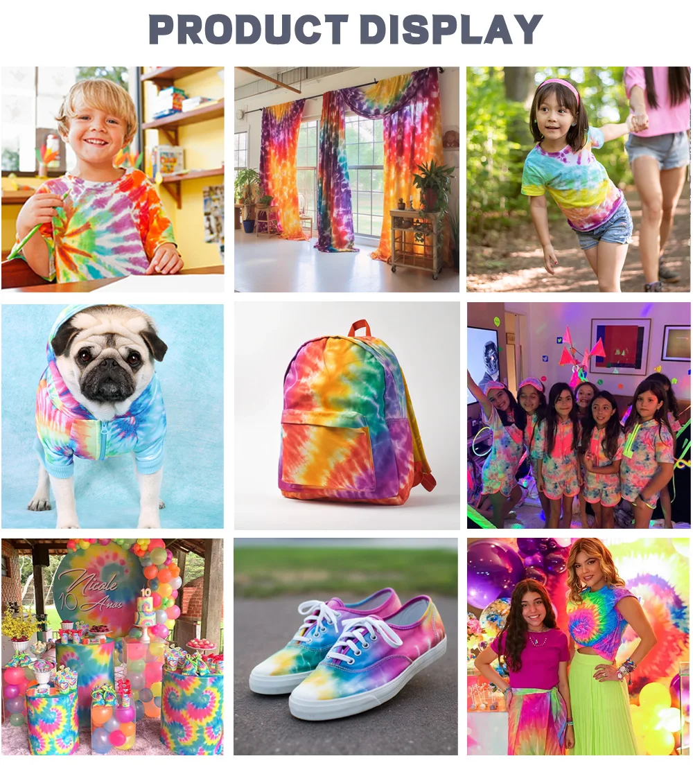 KHY Cloth Dyeing Color Sulphur Acid Tie Dye Textile Ice Dyestuffs Paint Reactive Non-Toxic Fabric Tie-Dye Powder