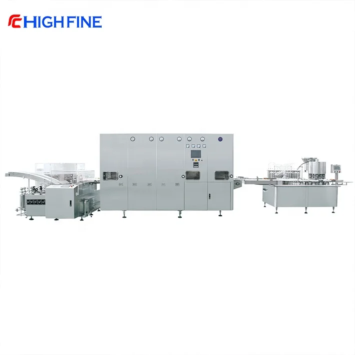 HIGHFINE Pharmaceutical Automatic Bottle Syrup Oral Liquid Filling Machine Production Line with GMP 2022