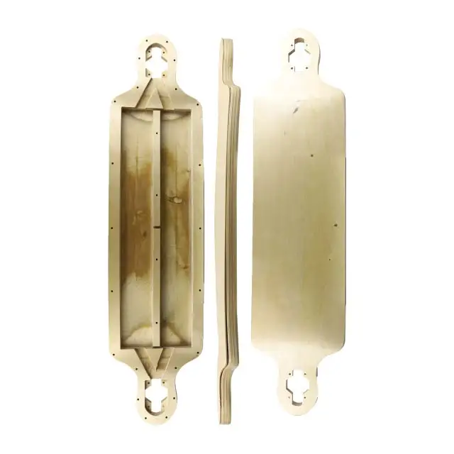 wholesale any shape blank longboard deck in bamboo for electric skateboard