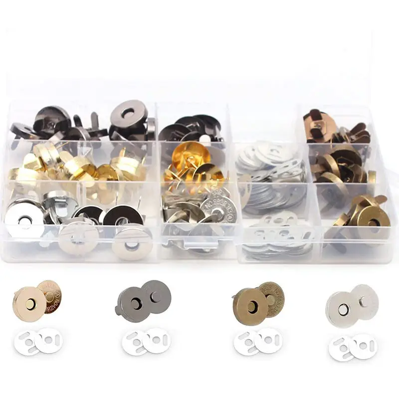 High Quality Magnetic Snap Button For Bag Custom Logo Round Strong Metal Magnet Button