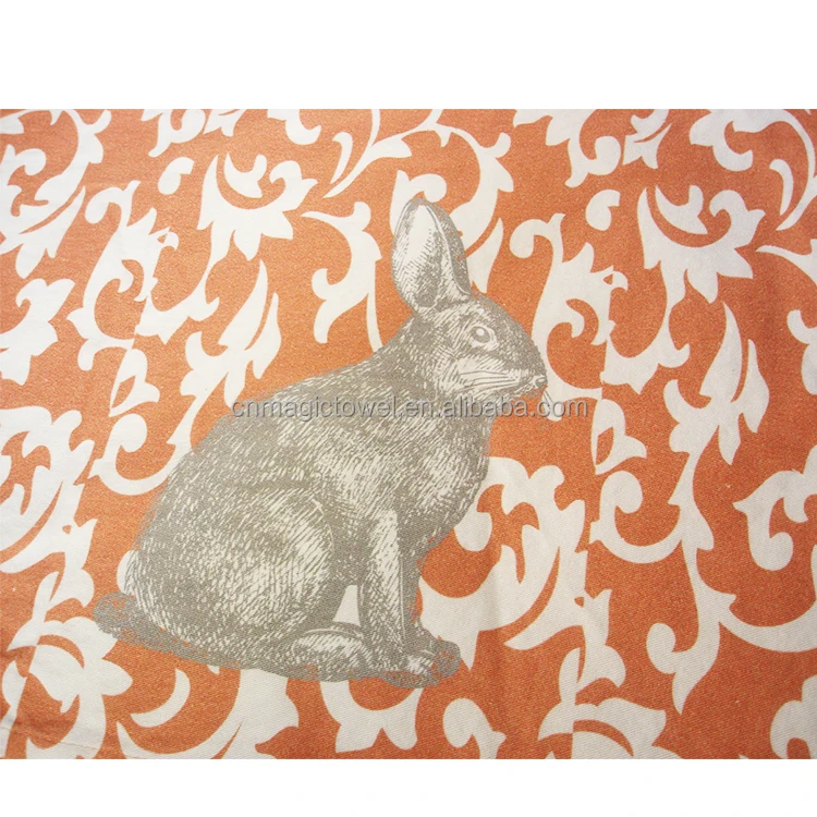 Small MOQ cheap price Custom full color printed stand white hand towel 100% cotton classic kitchen tea towel easter dish towel