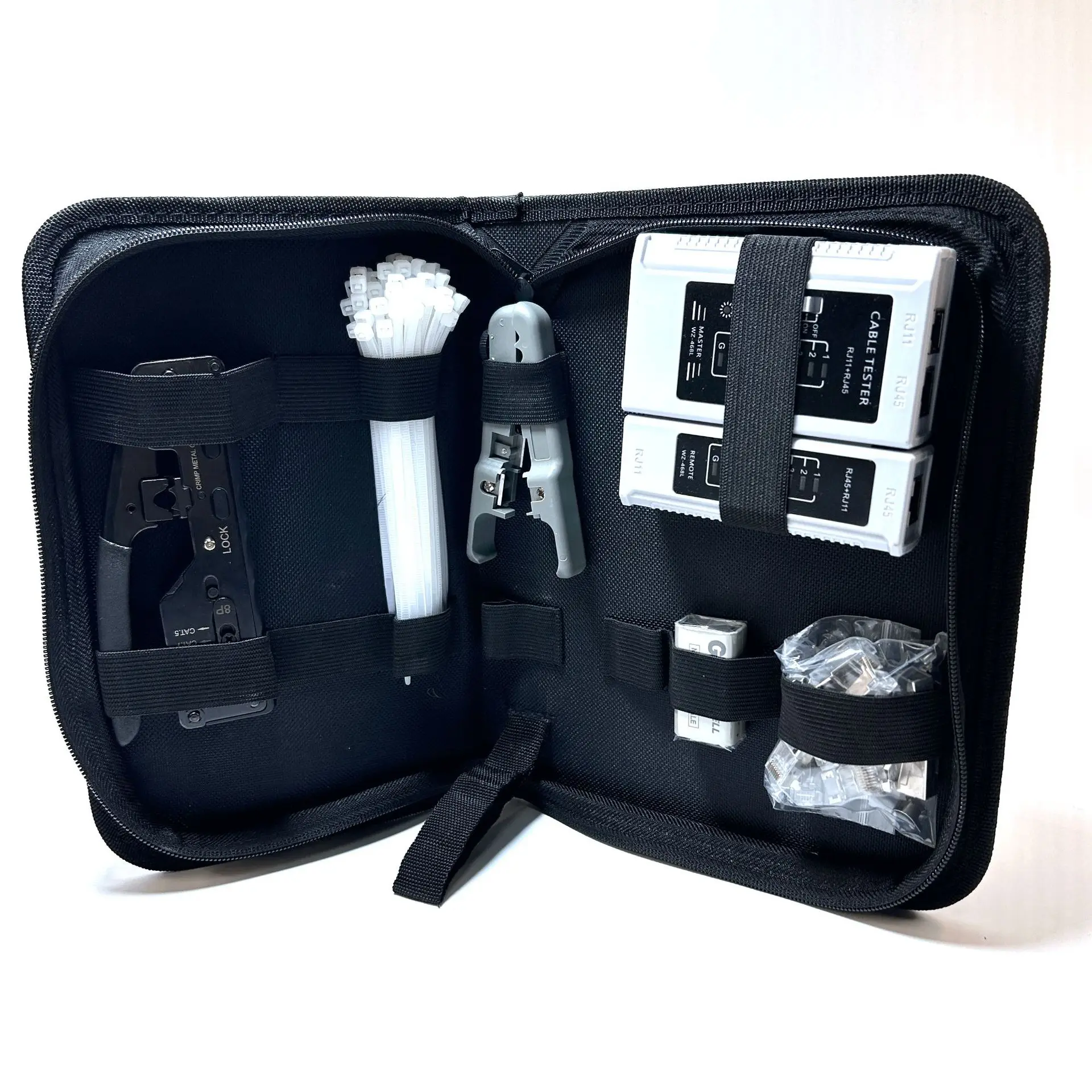 Network Cable Tester Lan rj45 with Wire Cable Crimper Crimp PC Network Hand Tools set