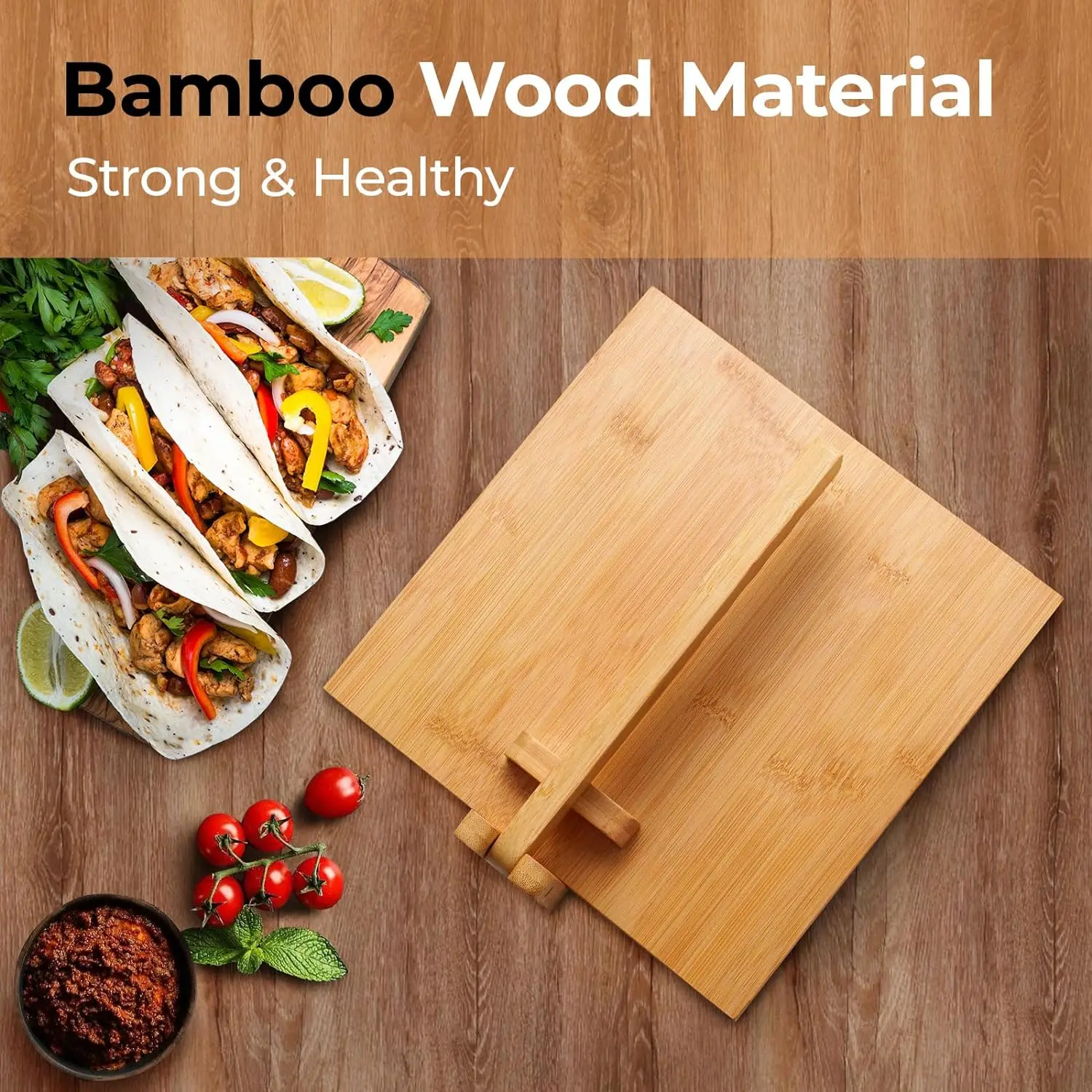 20240710 Inches Wood Tortilla Press Maker for Homemade Mexican Tortillera Roti Chapati Taco Pataconera Burritos and Dough Press