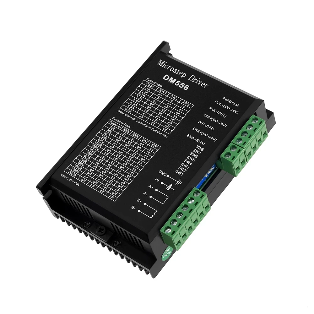 Цифровой Драйвер шагового двигателя dm556 2 фазы 5.6A для 57 86 шаговый двигатель NEMA23 NEMA34 шаговый мотор контроллер