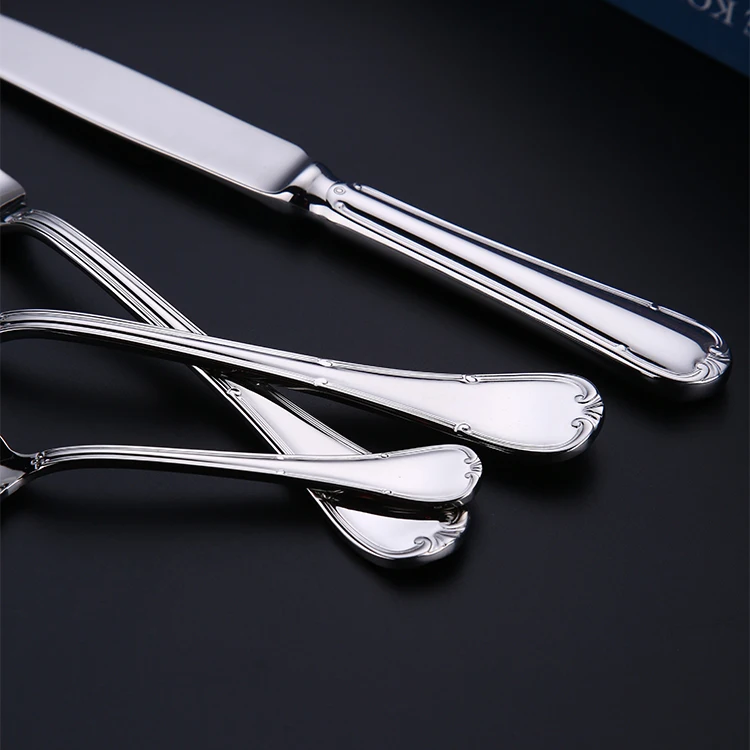 
Food Grade Stainless Steel wholesale Luxury Wedding Serving Hotel Cutlery Set 