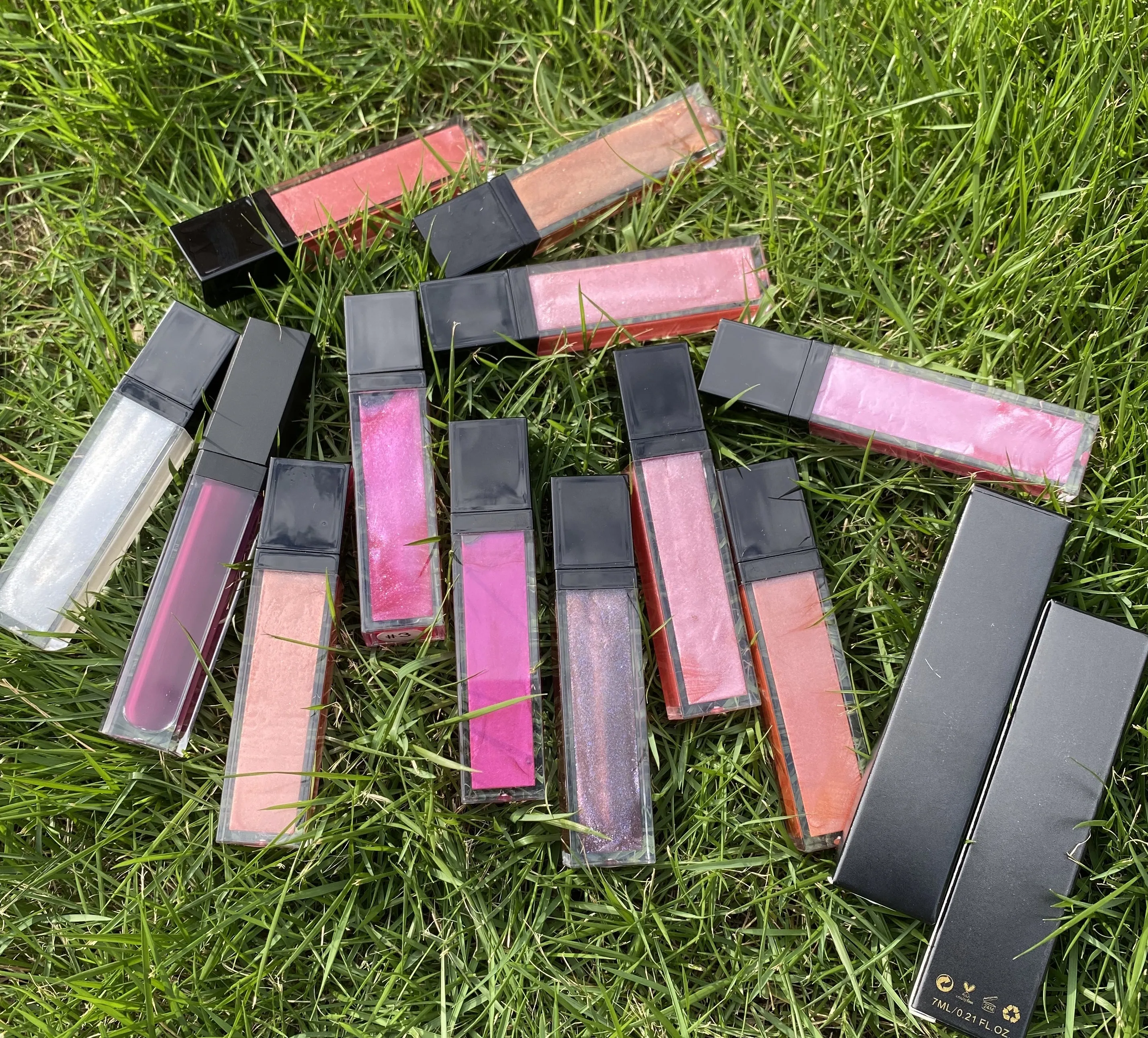 Wholesale Private Label Vegan Lipgloss Vendor Custom Clear Kids High Shine Shiny Glitter Lip Gloss