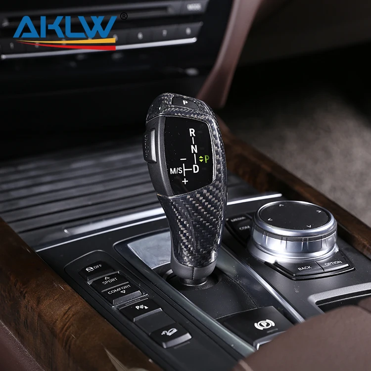 Fit for BMW F20 F22 F30 F31 F34 F35 F10 F03 F07 F15 F16 Real Carbon Fiber Interior Accessories Gear Shift Knob Head Trim Cover