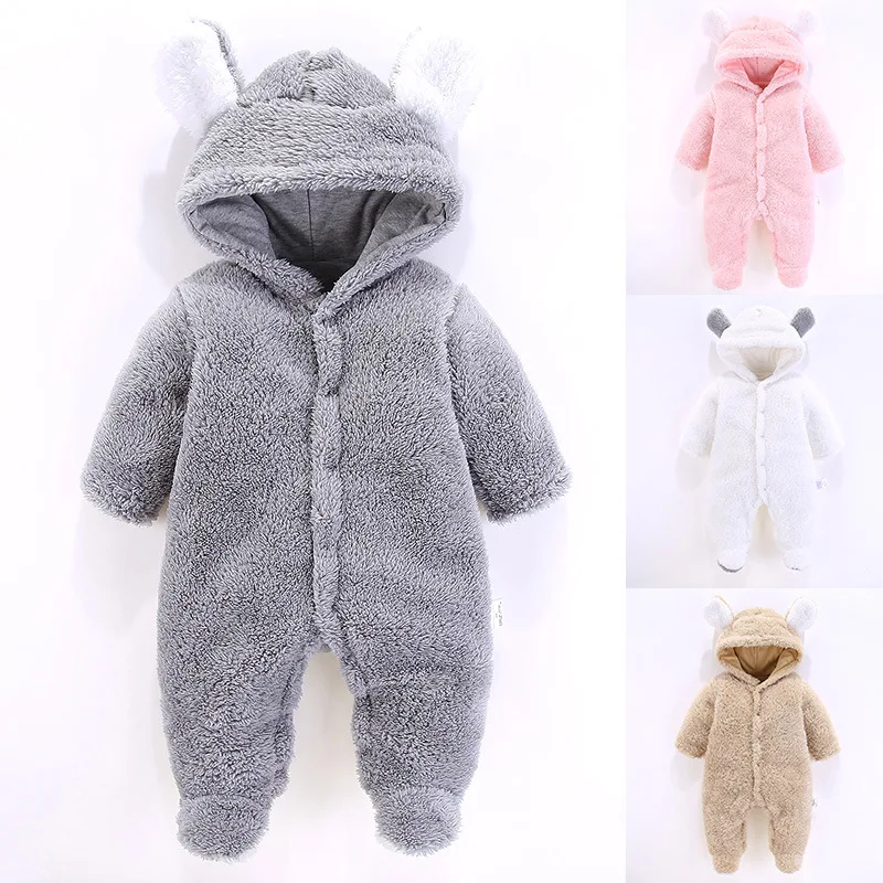 Newborn baby winter clothes panda baby jumpsuit autumn and winter thickened newborn clothes