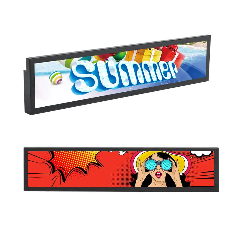 Ультра широкий 23 дюймов растянутый бар Lcd Digital Signage сенсорный экран рекламный монитор дисплей