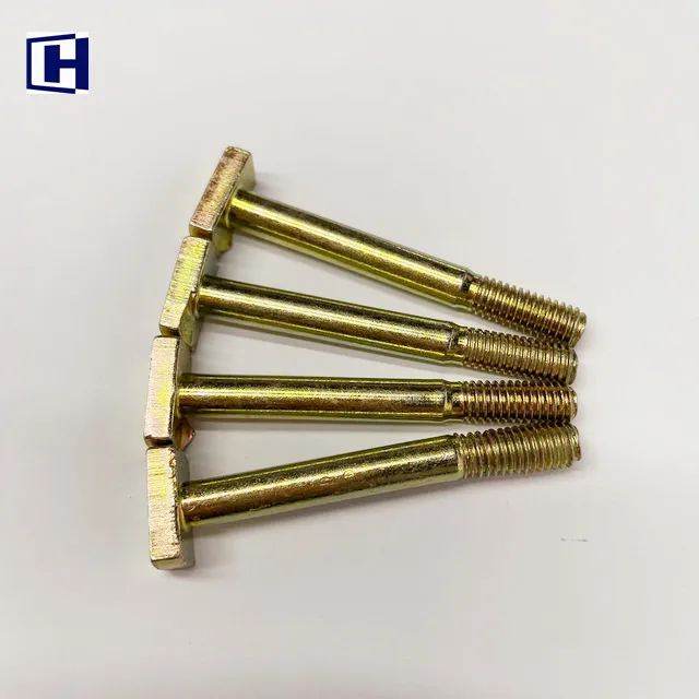 
Yellow zinc finish carbon steel T head bolts China manufacture 