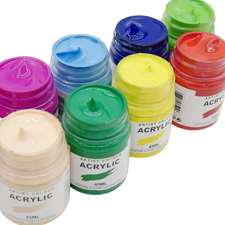 quality bulk 45ml fluid artist kids acrylic colour paint set for painting