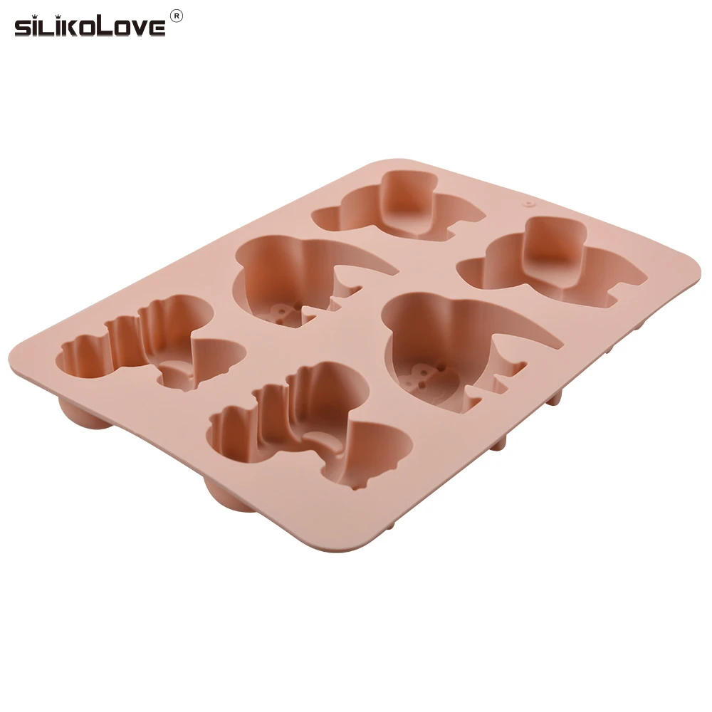 Cute 3 kinds of cartoon animal designs silicone soap molds silicone cake molds cookies making tools