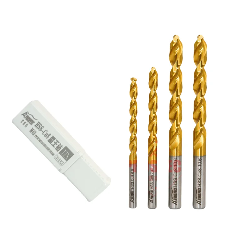 Drill bit M42 cobalt-bearing all ground titanium plated Cnc Milling Machine Machining Center Tool Metal Milling