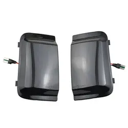 Black Customized Side Rear View Mirror Indicator Blinker Repeater Dynamic Turn Signal Light LED Replacement For Peugeot