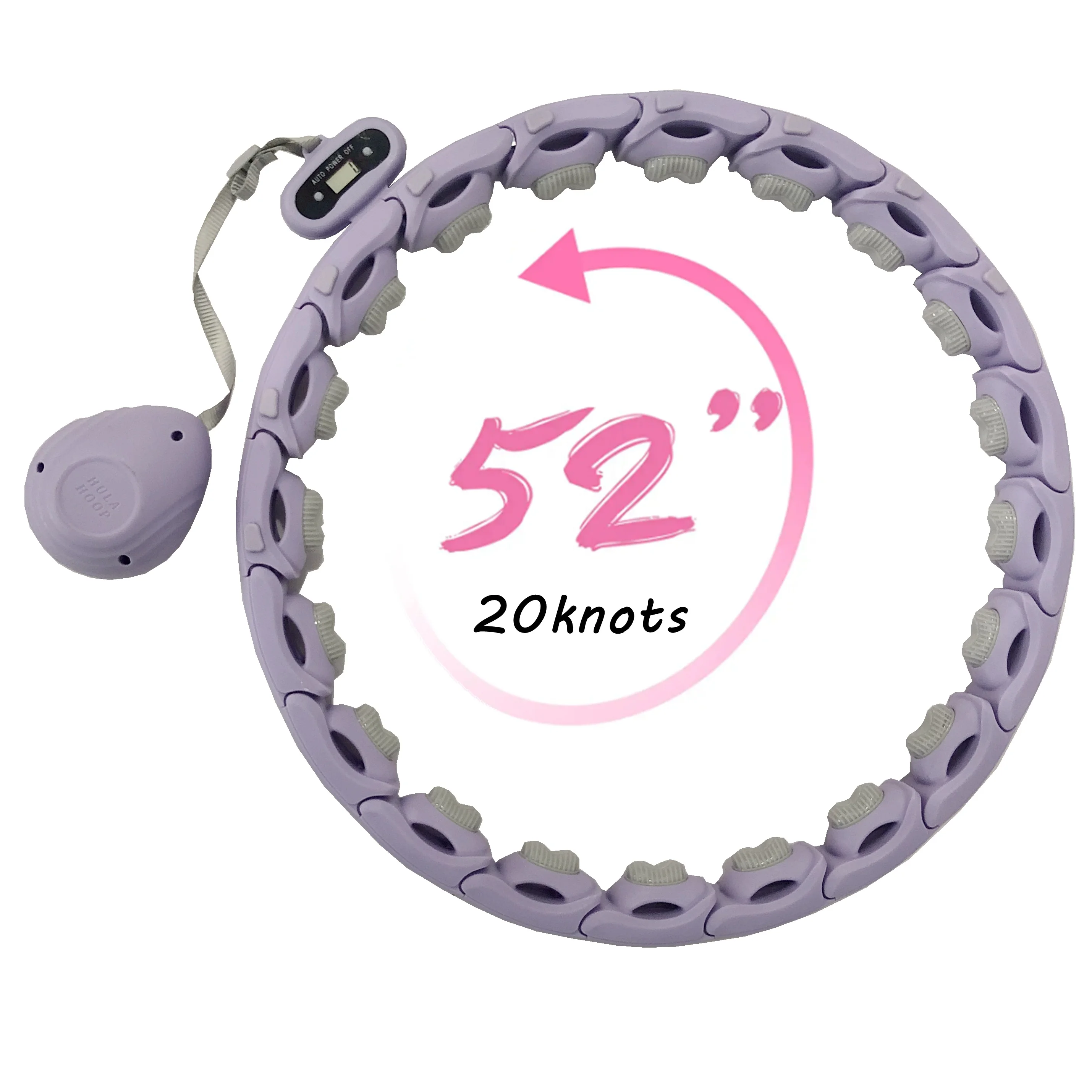 Weighted Hula Fitness Hoop for Adults Weight Loss Smart Exercise Infinity Hoop for Women 20 Detachable Knots Adjustable hoops