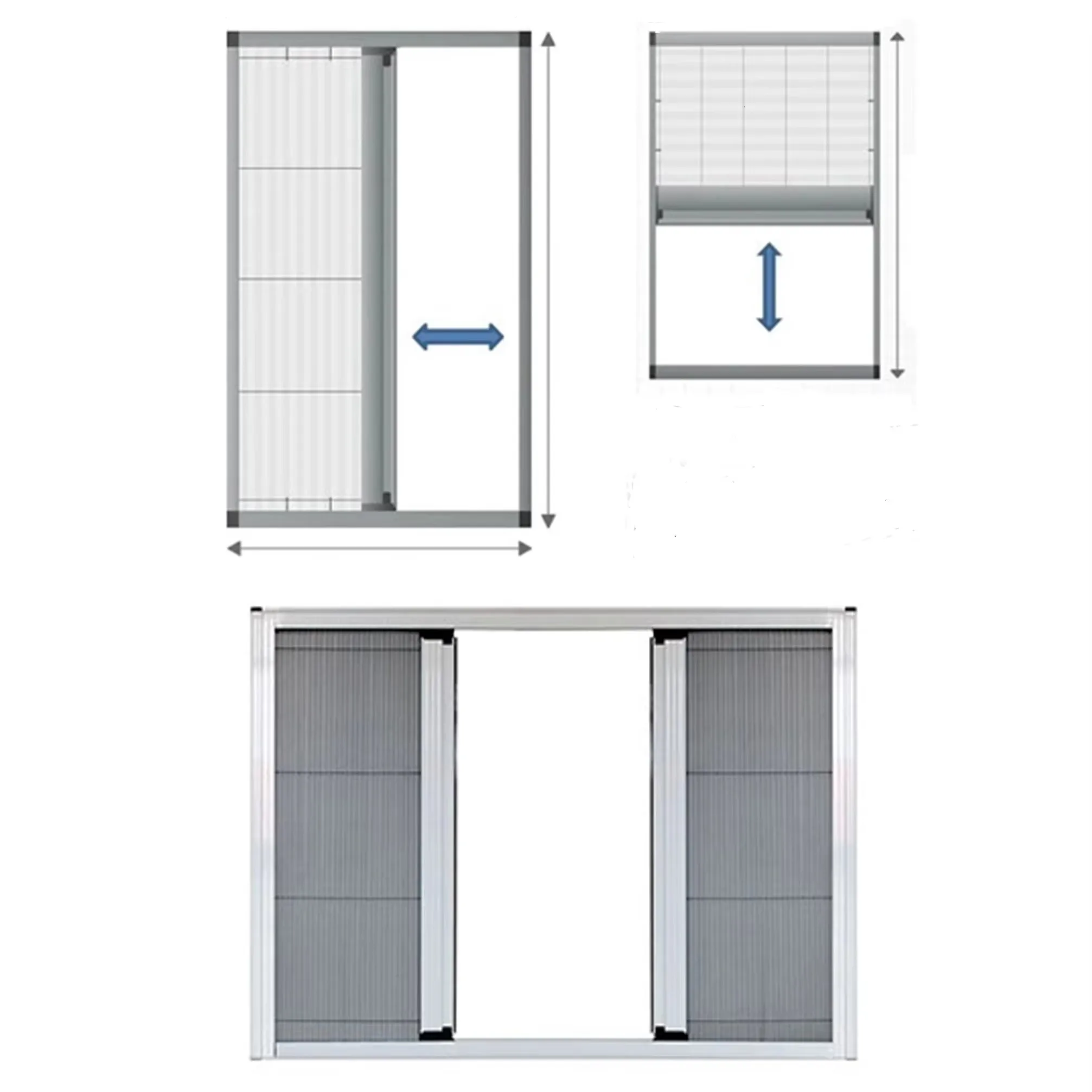 Waterproof Polyester Fabric Plisse or Pleated Insect Mesh mosquito net for window and door