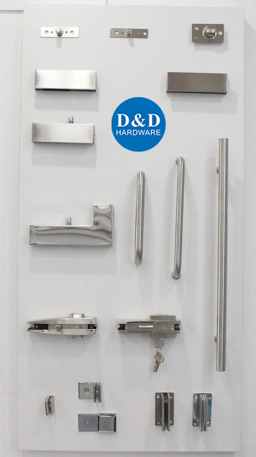 Stainless steel square type long wooden metal glass door allure pull handle for office