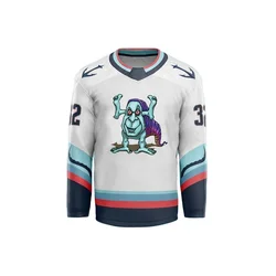 Custom oem stitched vintage twill embroidered youth double sided mens team inline reversible custom sublimated ice hockey jersey