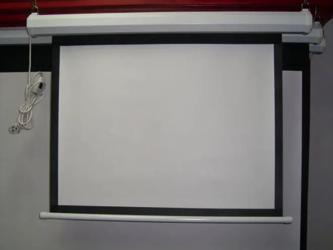 100' High Quality Electric projector screen / Wall & Ceiling Mounted Motorized projection screen for home cinema