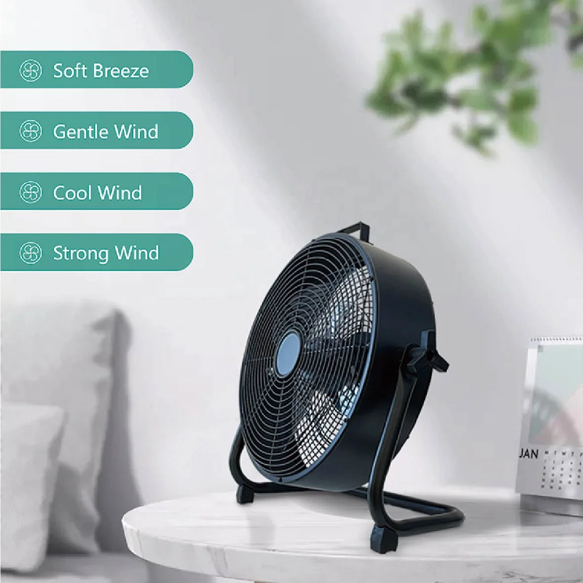 CHOSEN outdoor camping fishing tent desktop portable silent charging cooling fan with lithium battery