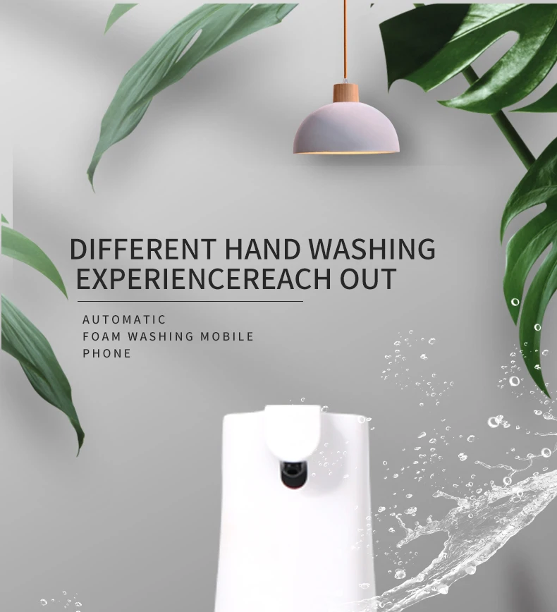 
ABS waterproof desktop wall mounted infrared automatic induction 350ml rechargeable foaming soap 