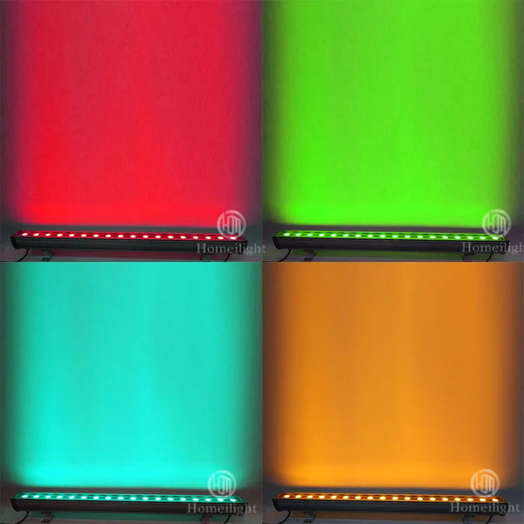 Outdoor Wall Washer Light Aluminum Building Wall Washer 18x3W RGB Lights LED Wall Washer Bar for Night Club