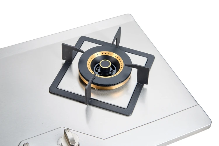 Уличная плита из нержавеющей стали с двойной горелкой и автоматическим зажиганием