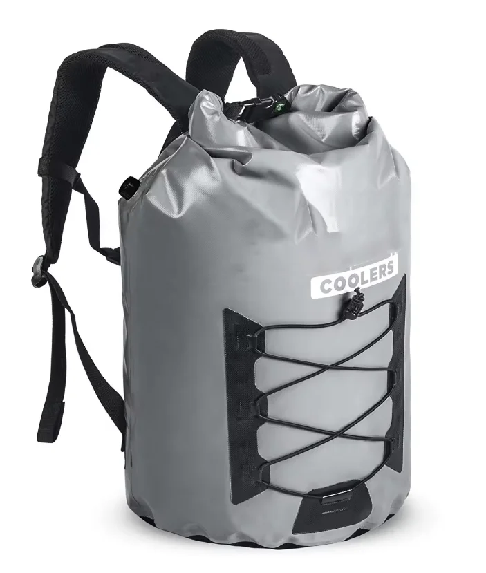 Collapsible Backpack Cooler Hands Free, 100% Waterproof, 24+ Hours Cooling, Soft Sided Cooler CANS PVC Waterproof