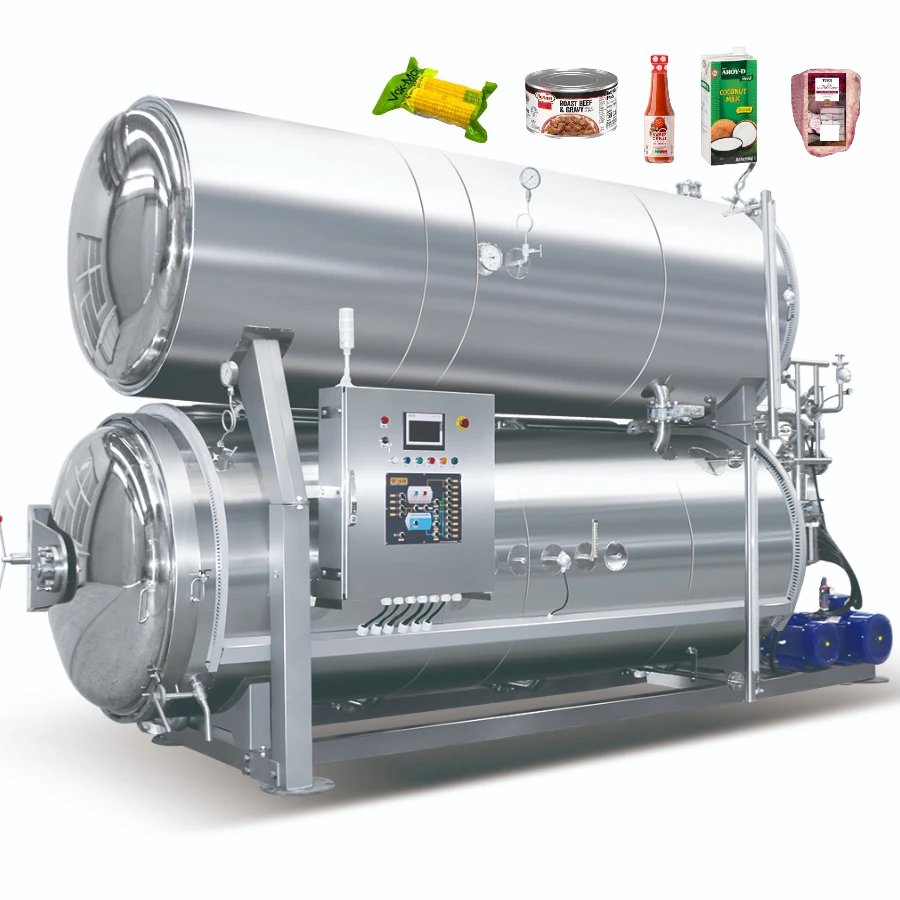 Factory Price Water Immersion Retort Autoclave Machine for Dairy