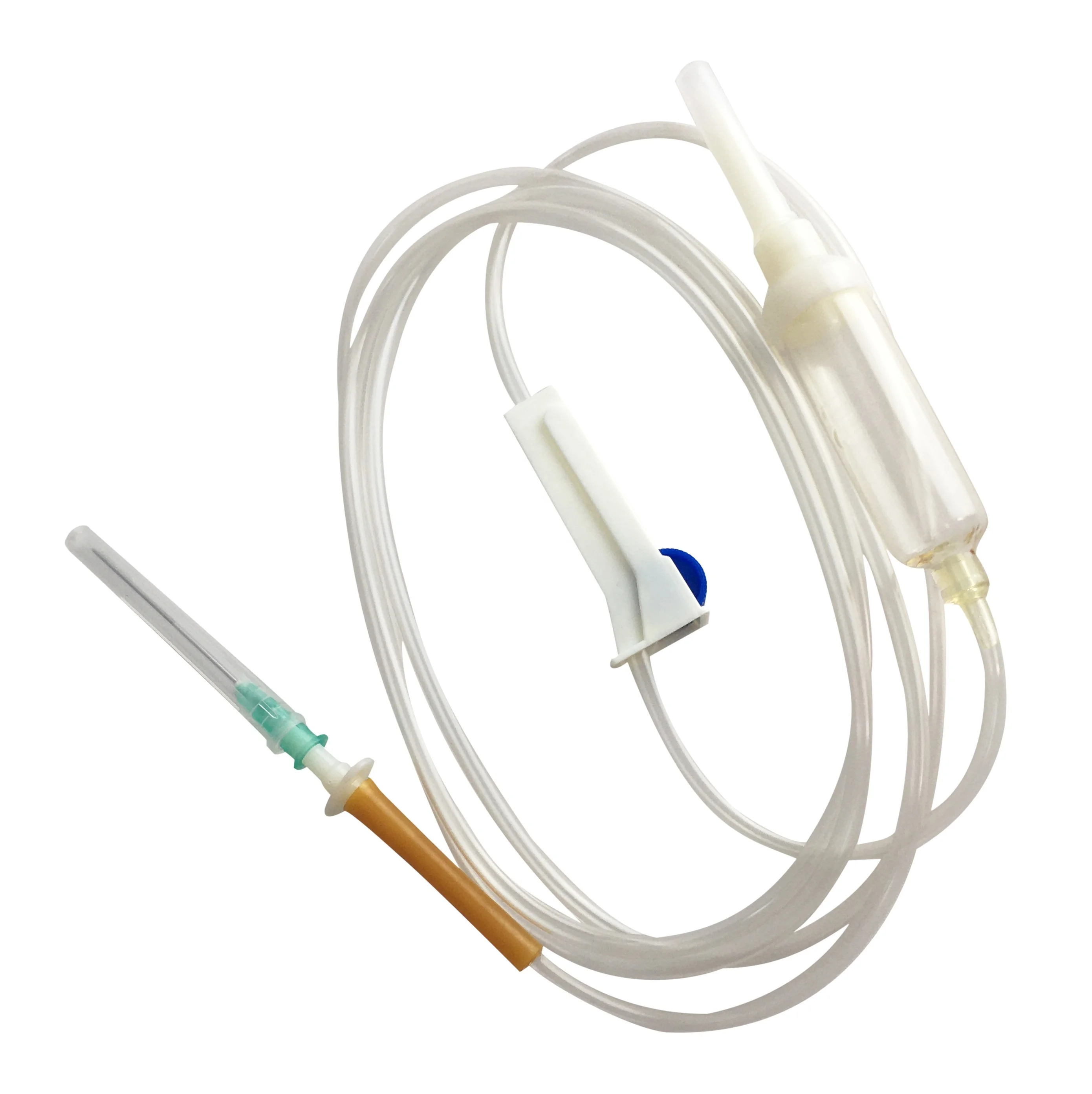 
CE and ISO medical disposable infusion set with needle drip chamber with filter Y connector 
