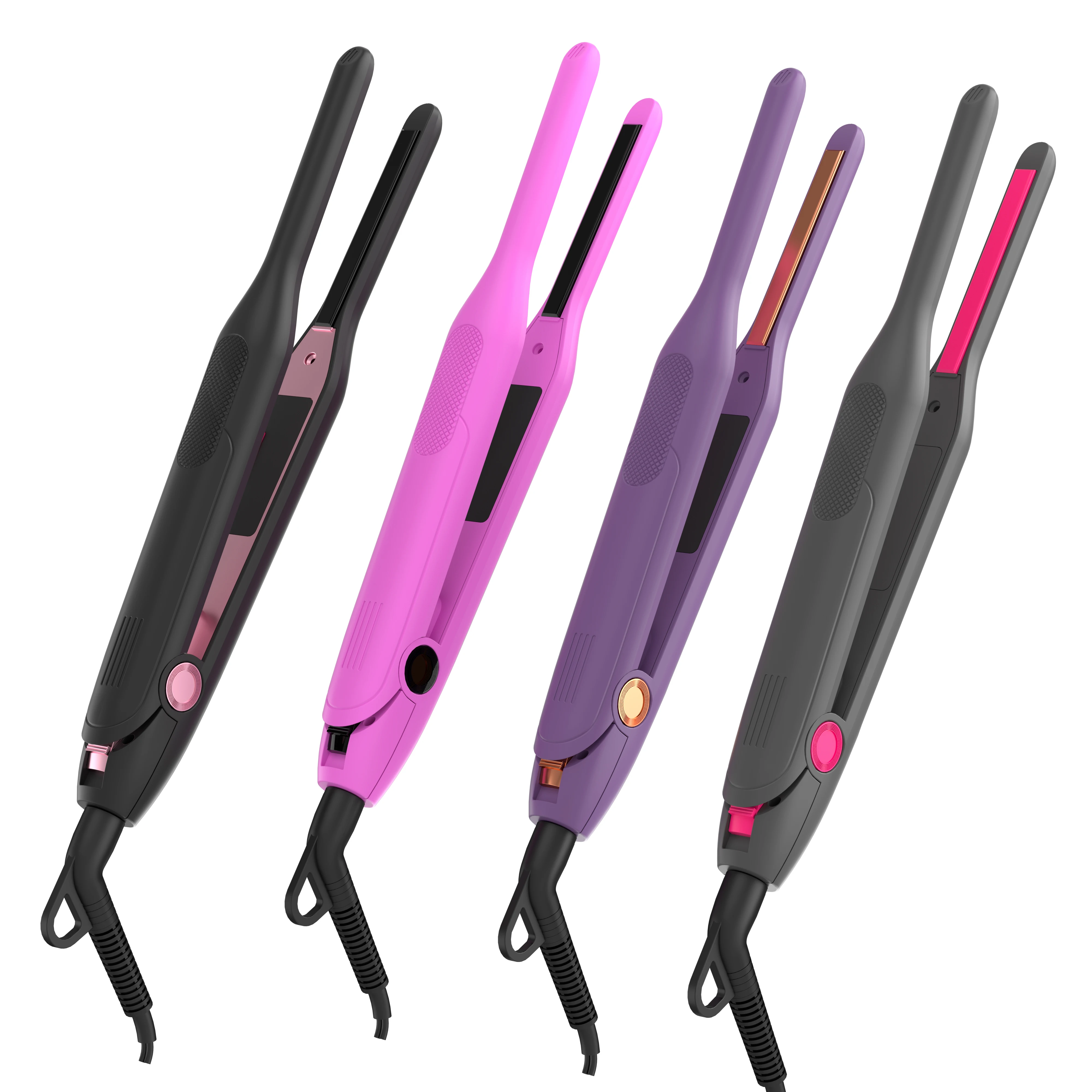 Titanium Flat Irons Wholesale Pencil Flat Iron Mini 2 In 1 Curler Irons Mini Men Beard Straighteners