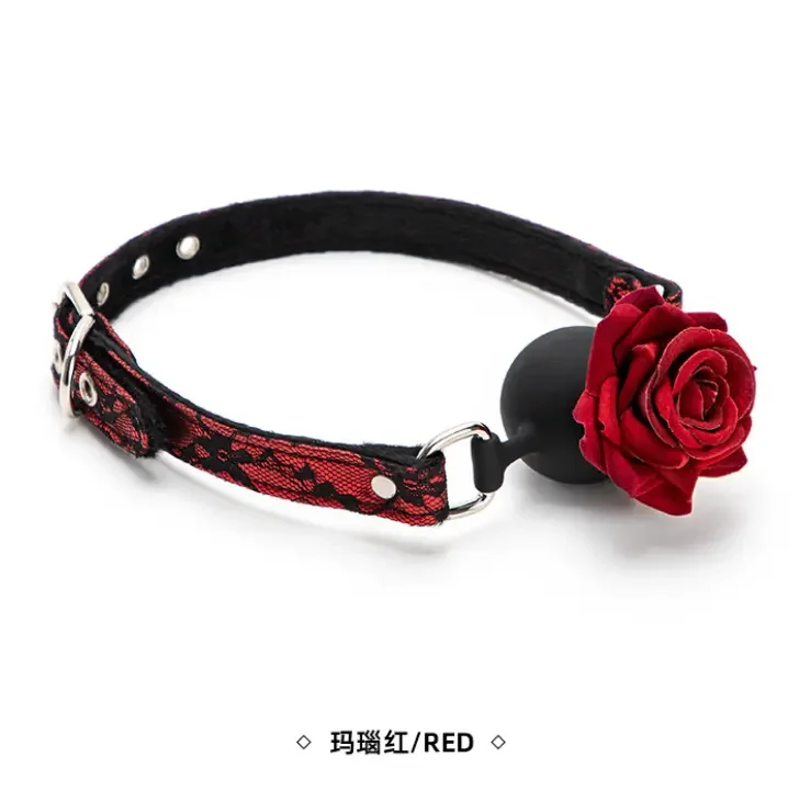 Adult Sex Products SM Bondage Bondage Rose Mouth Plug Collar BDSM Slave Binding Sex Toys