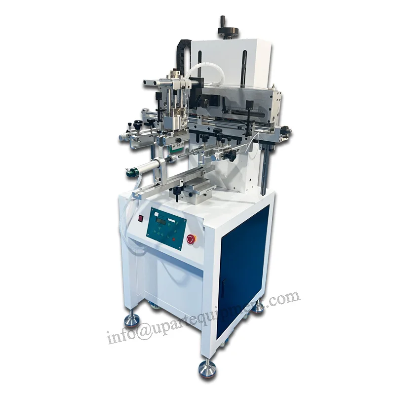 Automatic Vessel Screen Printers Penumatic Tubes Screen Printing Machine Price Round Serigraph Machine Manufacture with video