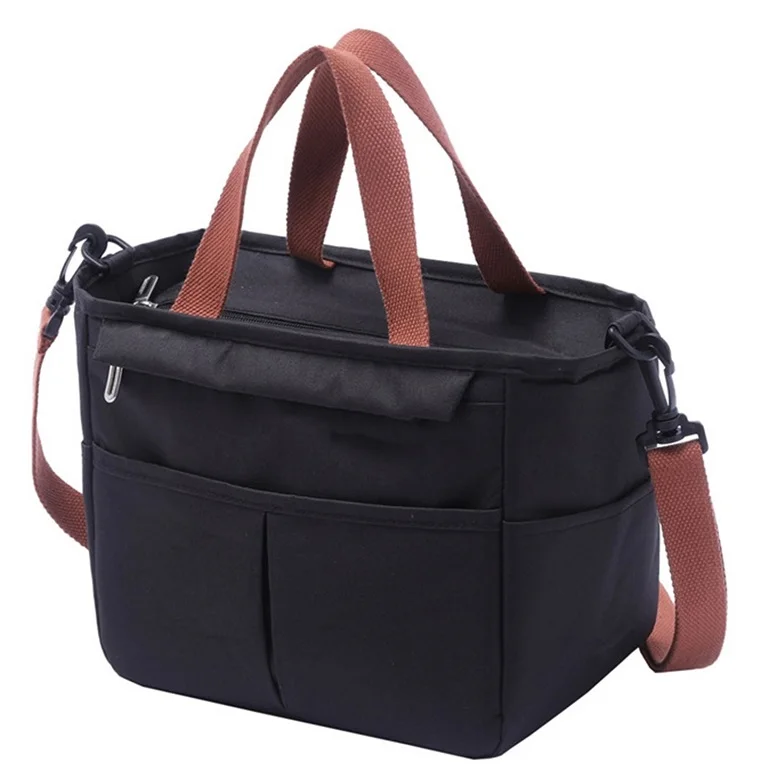 FREE SAMPLE Leakproof Insulate Lunch Bag Durable Reusable Thermal Cooler with Pockets Shoulder Strap School Office Lunch Box