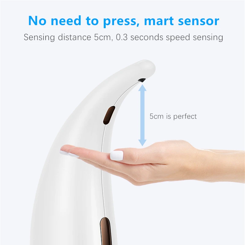 Bathroom 300ML Automatic Liquid Soap Dispenser Infrared Smart Sensor Kitchen Touchless Foam Shampoo Dispensers