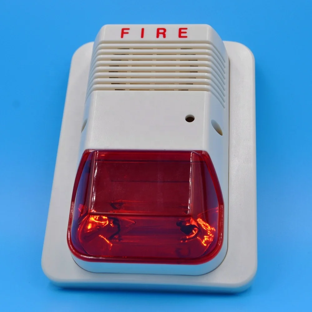 Fire alarm siren strobe light with horn