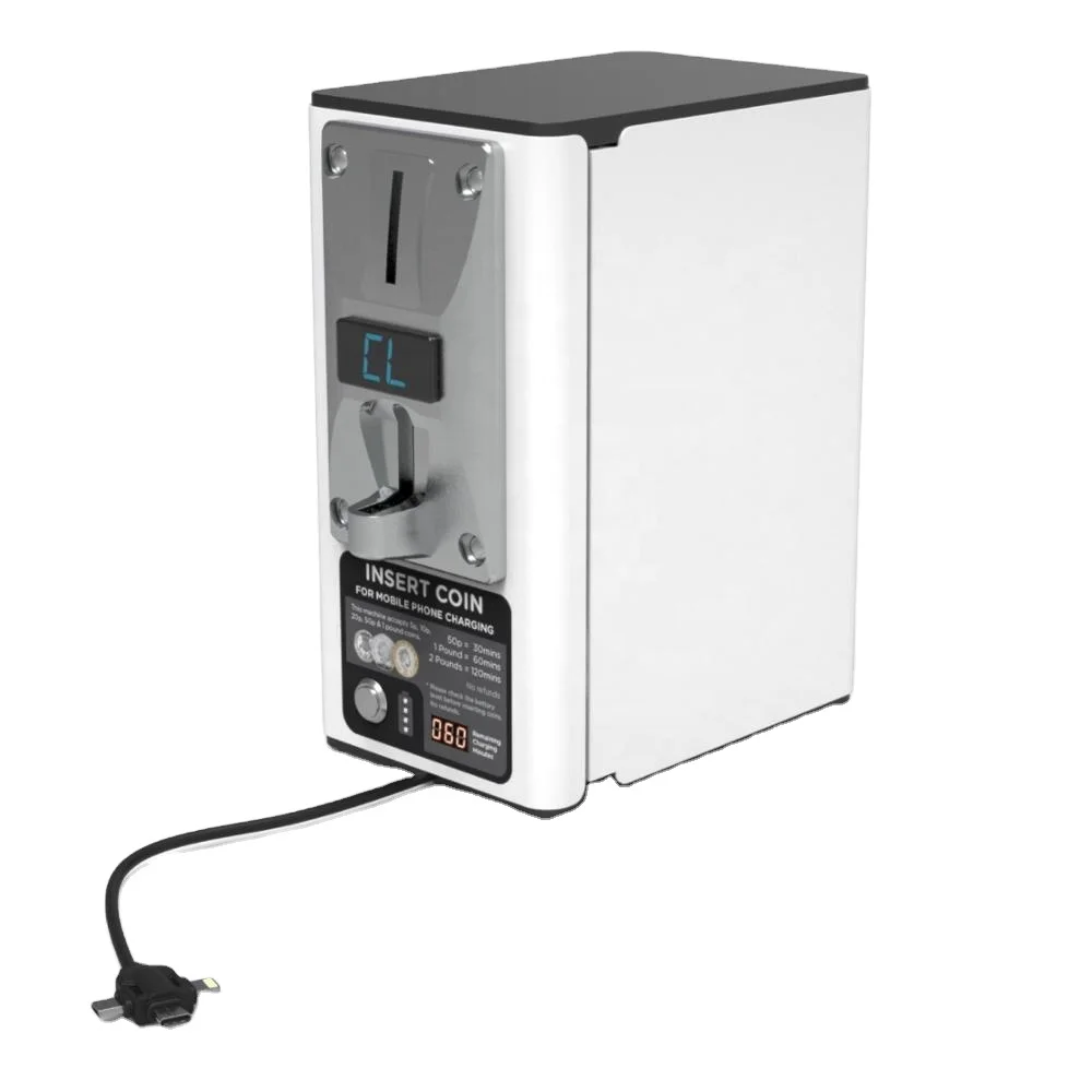 Power Multiple Cell phone charger with Coin Operated Desktop Mobile Charging Station