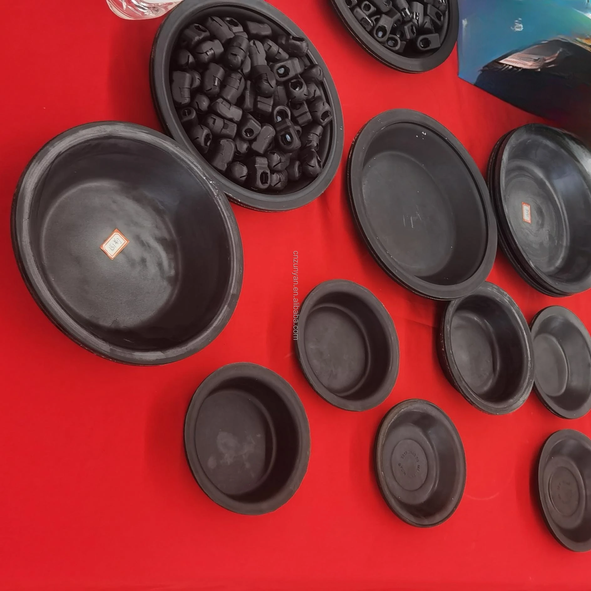 Black Fabric Reinforced Rubber Rolling Diaphragm Cups Brake Rubber Diaphragms